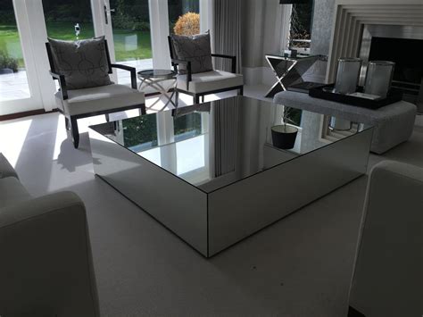 mirrored coffee tables klarity glass furniture