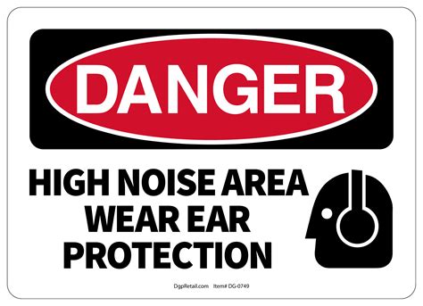 OSHA DANGER SAFETY SIGN HIGH NOISE AREA WEAR EAR PROTECTION EBay