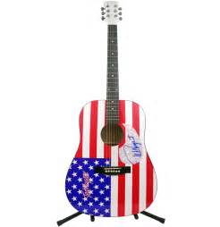 Charitybuzz Ted Nugent Signed Usa Flag Acoustic Guitar Lot 1370907