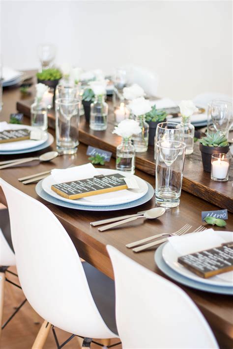 Modern Masculine Birthday Dinner Party Decorations Dinner Table