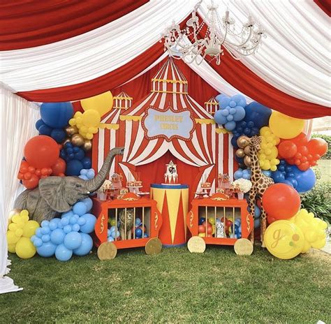 Decorlife Carnival Theme Party Decorations Includes Circus Backdrop