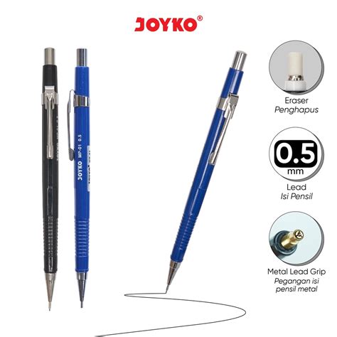 Jual Mechanical Pencil Pensil Mekanik Joyko Mp 01 05 Mm Shopee Indonesia