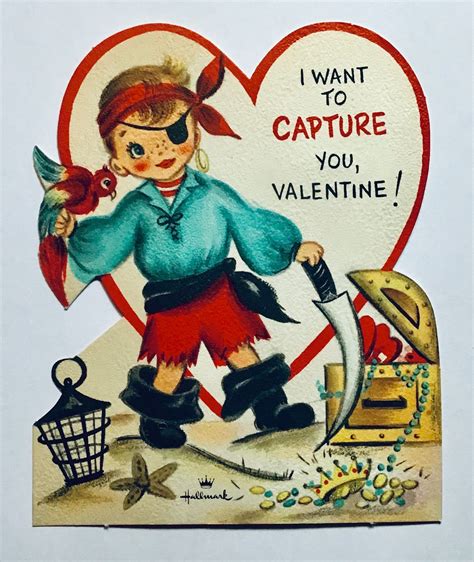 Vintage Valentine Pirate Boy Vintage Valentines Pirate Boy Vintage