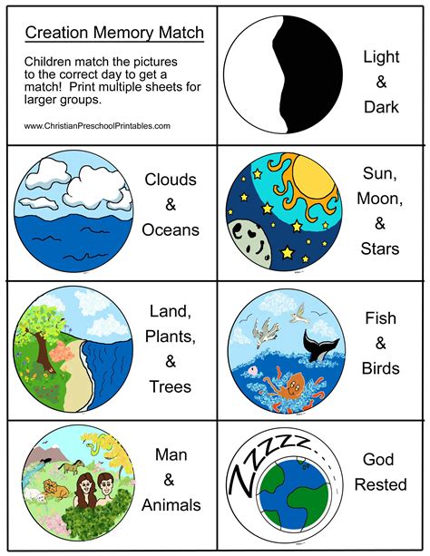 Story Of Creation For Kids Printable Tedy Printable Activities