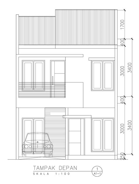 desain rumah kopel  lantai model minimalis  sawangan