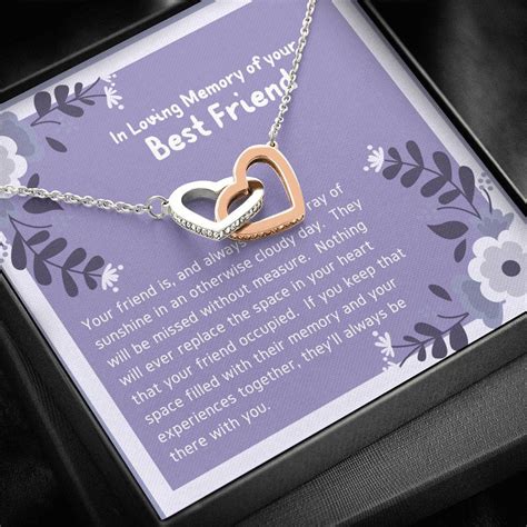 In Loving Memory Of Your Best Friend Necklace Memorial Ts Etsy