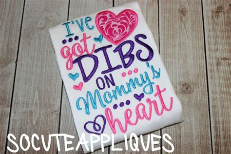 I Ve Got DIBS On Mommy S Heart Applique Valentine Etsy