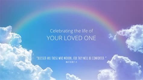 Church Powerpoint Template Funeral Rainbow