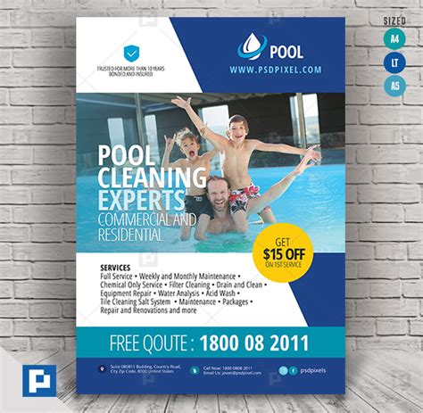 Swimming Pool Services Flyer Psdpixel