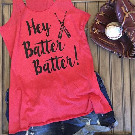 Hey Batter Batter ⚾ T Shirts For Women Womens Top Fashion
