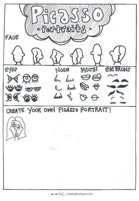 Picasso Build A Face Drawing Activity Teaching Resources Art