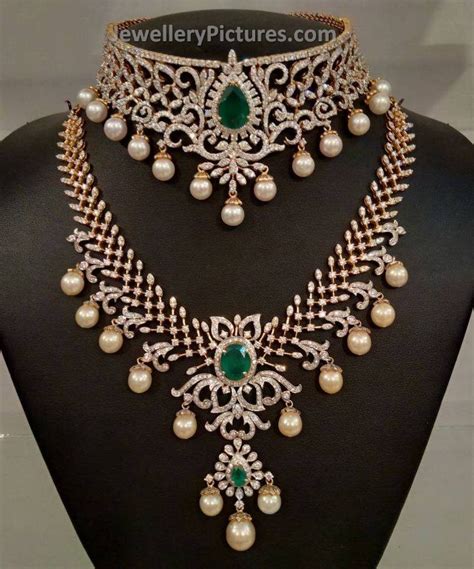 Bridal Diamond Choker And Necklace Set