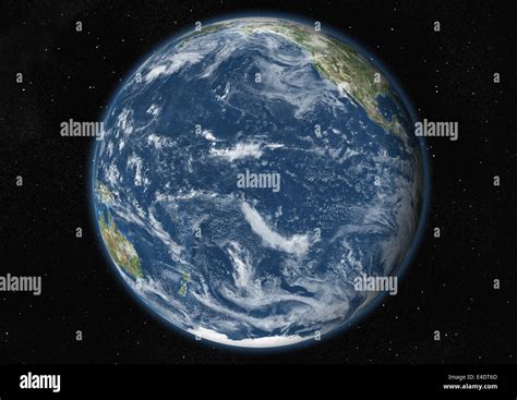 Earth Globe Showing Pacific Ocean Stock Photo Alamy
