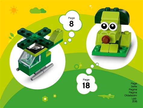 Lego 11007 Creative Green Bricks Instructions Classic