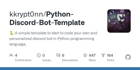 Python Discord Bot Templatetemplatepy At Master · Kkrypt0nnpython