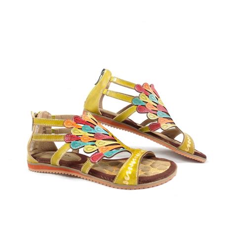 Laura Vita Vaca Gladiator Sandals In Green Leather Rubyshoesday