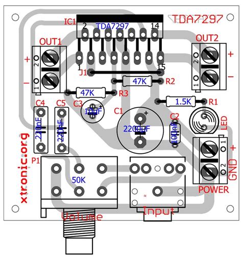 Stereo Power Audio Amplifier With Tda X Watts Xtronic Org