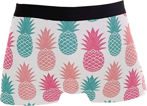 Linomo Men S Boxer Briefs Summer Pineapple Pattern Boxers Shorts