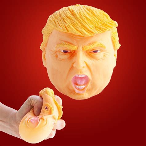 Donald Trump Head Squishy Stress Ball Yellow Octopus