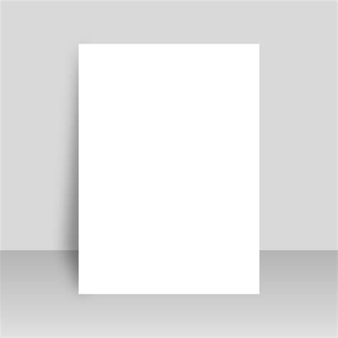 White Blank A4 Paper With Shadow Templates For Presentation Of Design