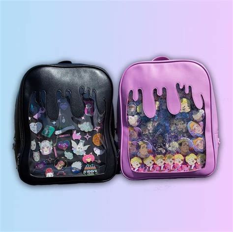 Drippy And Pearl Silhouette Ita Bags ~ Fashion Ita Bag ~ Clear Panel Bag