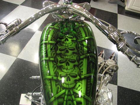 Transformers One Off Custom Supercharged Green Motorcycle