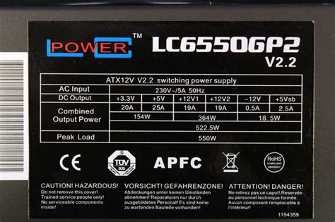 Lc Power Lc5550 V22 Atx Netzteil 550 Watt 303582