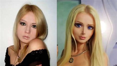 Valeria Lukyanova Before And After Barbie Dolls Barbie Hair Makeup