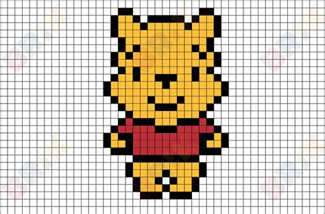 Pooh Pixel Art Pixel Art Pixel Art Pattern Minecraft Pixel Art