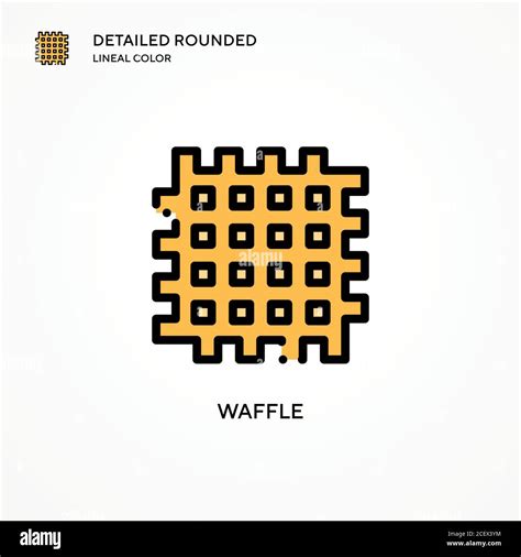 Waffle Vector Icon Modern Vector Illustration Concepts Easy To Edit