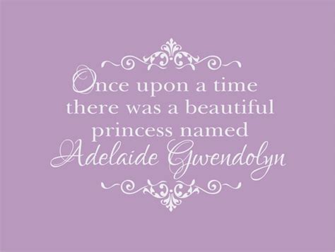 Once Upon A Time There Was A Princess Personalized By Wallartsy