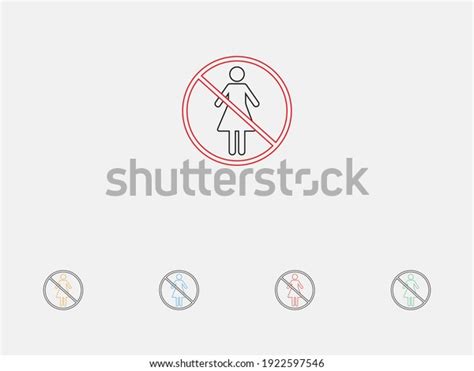 No Woman Sign Vector Illustration Icon Stock Vector Royalty Free