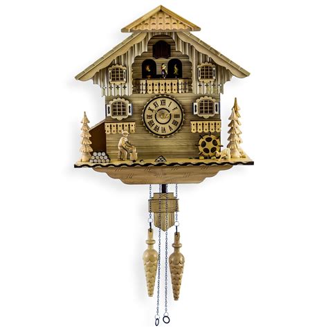 Traditional Wooden Bavarian Style Large Cuckoo Clock Wooden Clocks