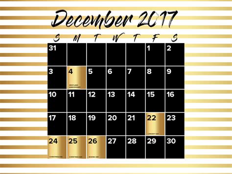 Desktop Wallpaper December 2017 Calendar