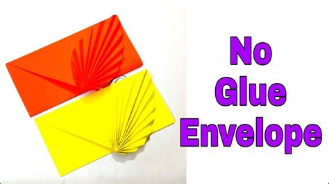 No Glue Paper Envelope Paper Envelope Without Glue And Scissors How