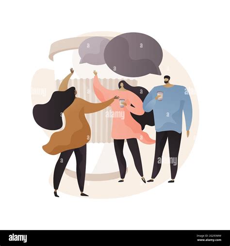 Friends Meeting Abstract Concept Vector Illustration Stock Vector Image
