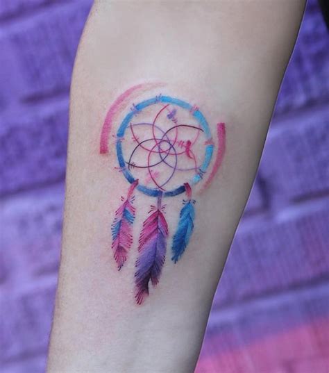Watercolor Dreamcatcher Tattoo Designs Ideas And Meaning