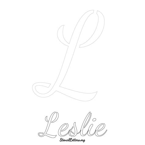 Leslie Free Printable Name Stencils With 6 Unique Typography Styles And