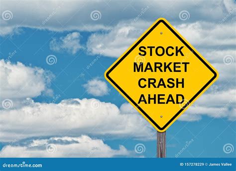 Stock Market Crash Ahead Warning Sign Stock Image Image Of Economic