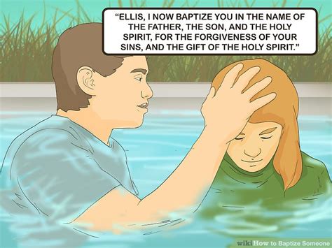 The process for baptizing someone includes making some preparations ahead of time. How to Baptize Someone: 12 Steps (with Pictures) - wikiHow
