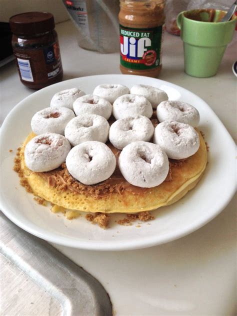 Powdered Donut Pancake Surprise