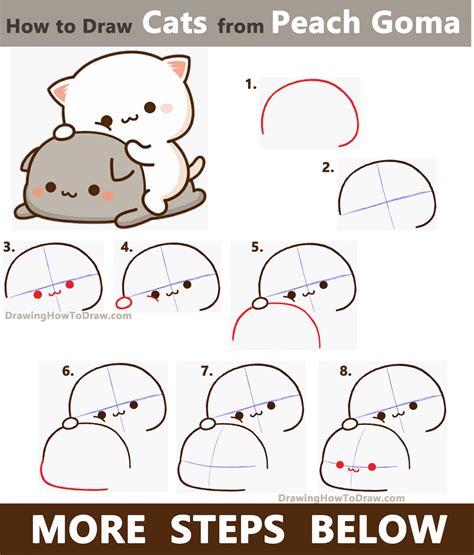 Easy Cute Cat Drawing Step By Step Cat Easy Draw Drawing Cute Step