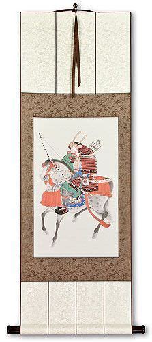 Samurai Takechi Mitsuhide Japanese Woodblock Print Repro Wall