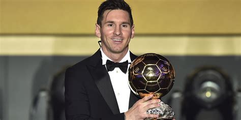Football Argentinas Lionel Messi Wins His Sixth Gold Ball A Record
