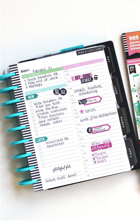Two Ways To Fill Out A Happy Planner® Daily Sheet — Me And My Big Ideas