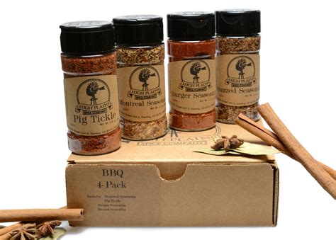 Bbq 4 Pack ~ Bbq Rub And Spices T Set Of 4 ~ High Plains Spice