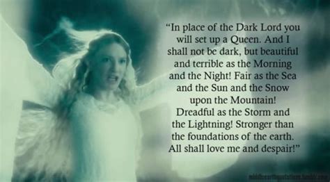 Not dark but beautiful and terrible as the dawn! TEMPTATION OF GALADRIEL - LOTR MOVIES | Middle Earth Memes | Pinterest | Galadriel lotr, Lotr ...