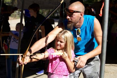 Free Picture Young Girl Shooting Bow Arrow