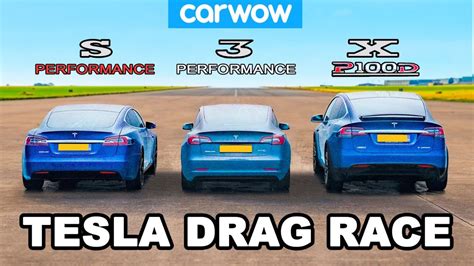 Model S Vs 3 Vs X Tesla Performance Drag Race Rolling Race And Brake