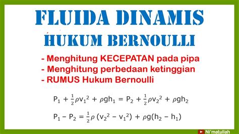 Pembahasan Soal Fluida Dinamis Hukum Bernoulli Part Fisika Kelas